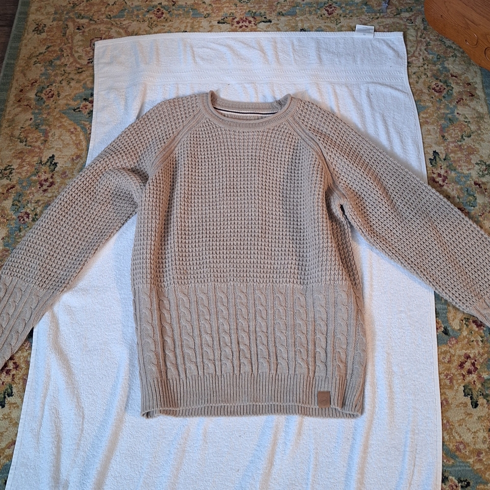 Weatherproof Men's Tan Crewneck Sweater